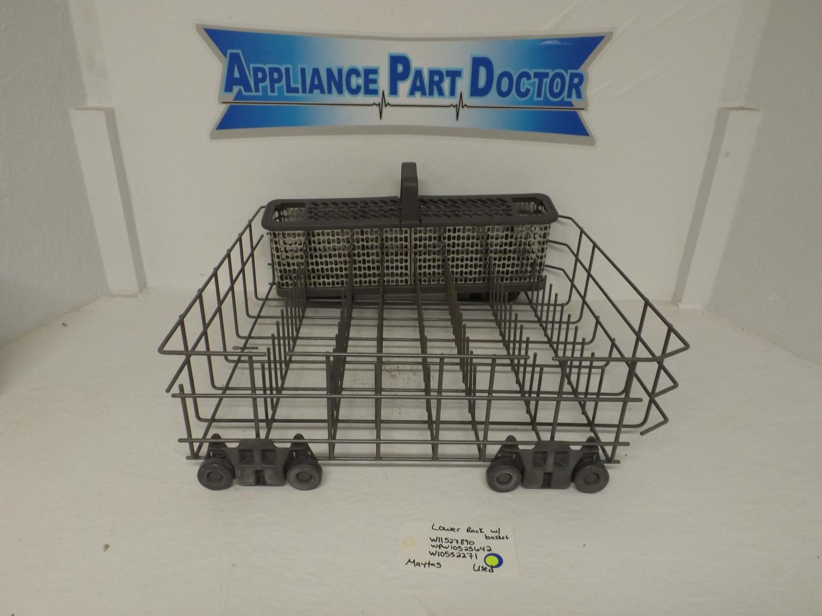 Maytag Dishwasher W11527890 WPW10525642 W10552271 Lower Rack Used Maytag Dishwasher W11527890 WPW10525642 W10552271 Lower Rack Used